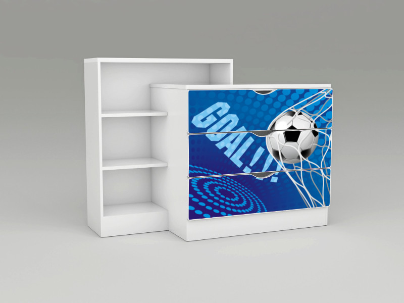 Becks komoda XXL DUO Futbal modrý